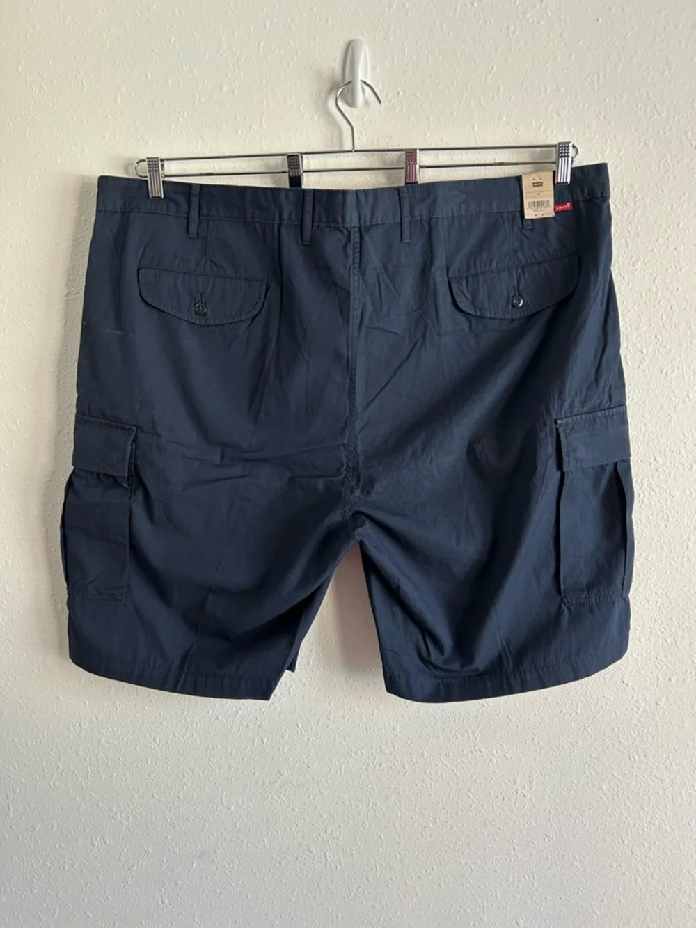 Levi's Cargo Shorts Big Men's Size 50 Blue Twill Cotton Loose Fit